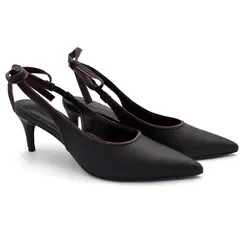 Scarpin de Couro Feminino Suzzara Preto 7140569