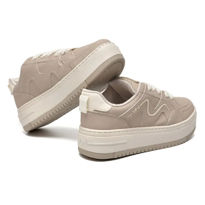 Tênis Casual Feminino Via Marte Bege 306-002-19