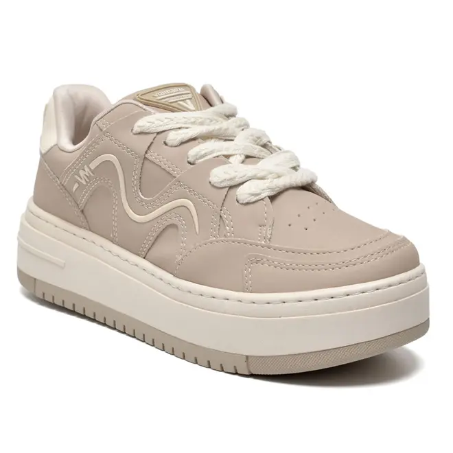 Tênis Casual Feminino Via Marte Bege 306-002-19