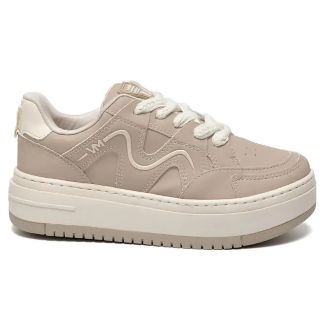 Tênis Casual Feminino Via Marte Bege 306-002-19