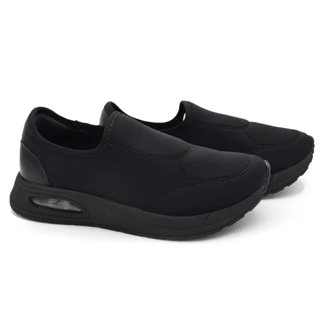 Tênis Slip On Feminino Comfortflex Preto 2548401