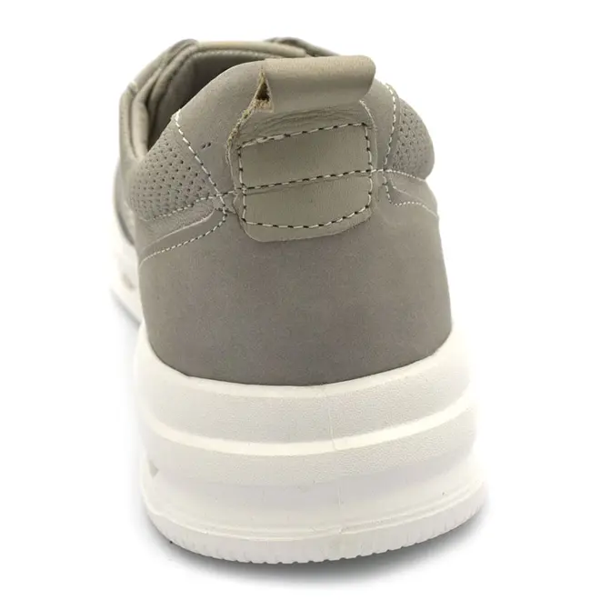 Tênis Masculino de Couro  Democrata Groove  Cinza 240701