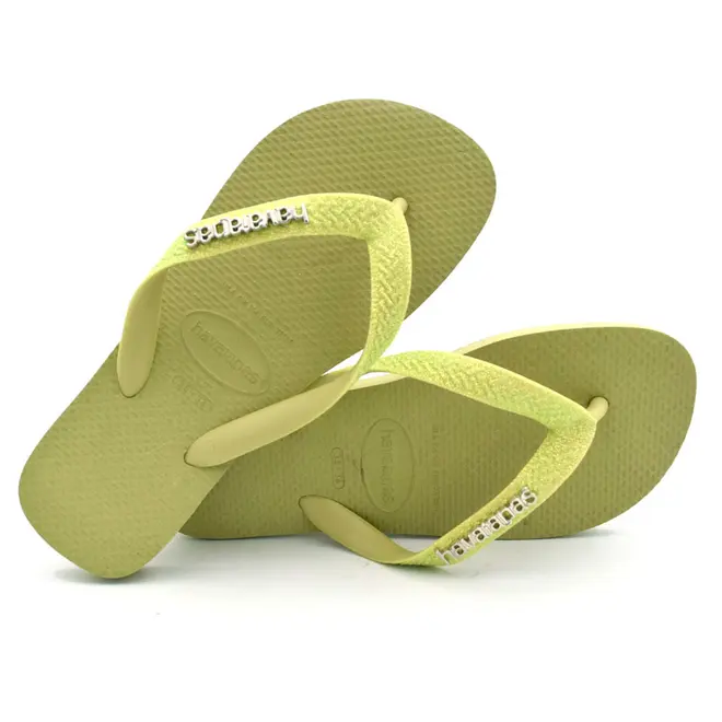 Chinelo Feminino Havaianas Top Glitter Verde 4150556