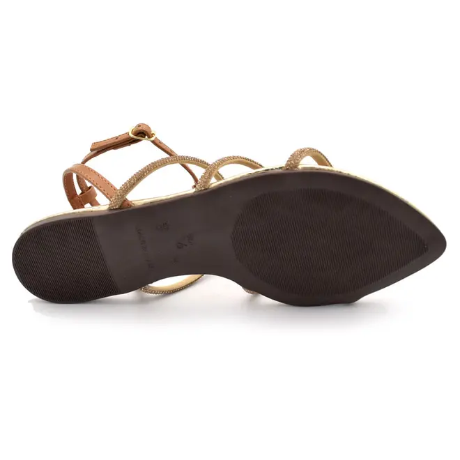 Sandália Rasteira Feminina Cazzualen Marrom 710