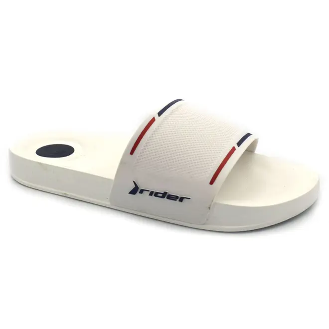 Chinelo Slide Masculino Rider Trace Branco 12681