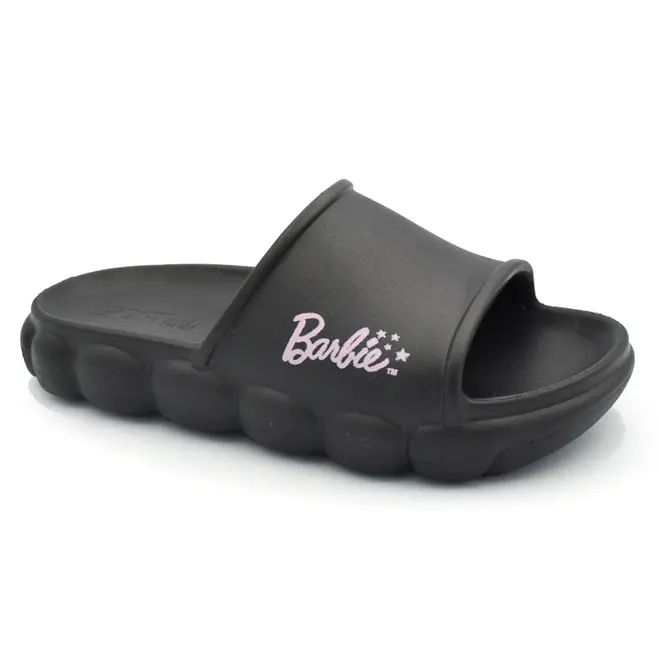 Chinelo Slide de Menina Grendene Barbie Preto 23558