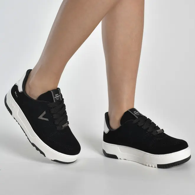 Tênis Casual Feminino Via Marte Preto 287-008-01