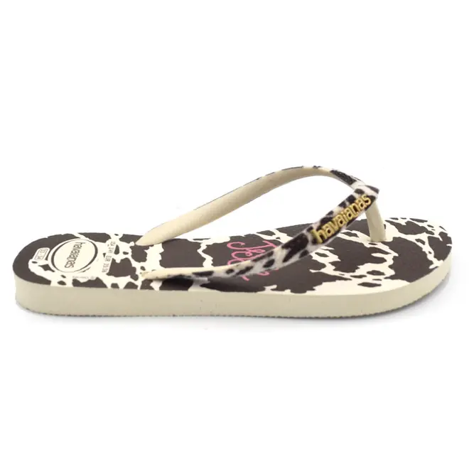 Chinelo Infantil Havaianas Slim Trendy Bege 4150727