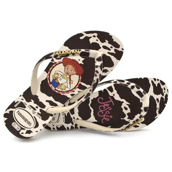 Chinelo Infantil Havaianas Slim Trendy Bege 4150727