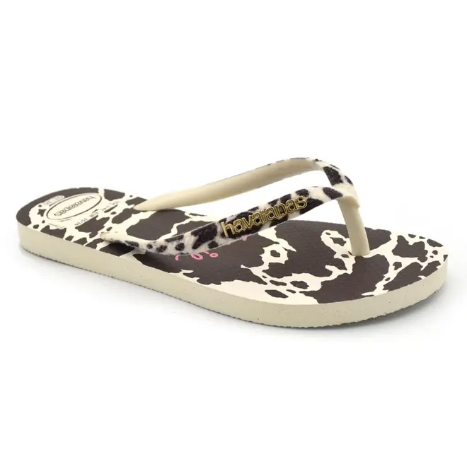 Chinelo Infantil Havaianas Slim Trendy Bege 4150727