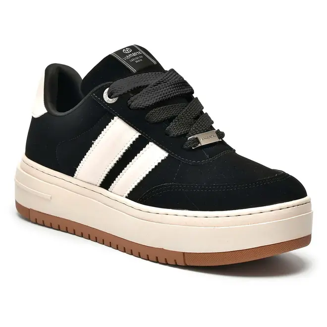 Tênis Casual Feminino Via Marte Preto 233-004-06