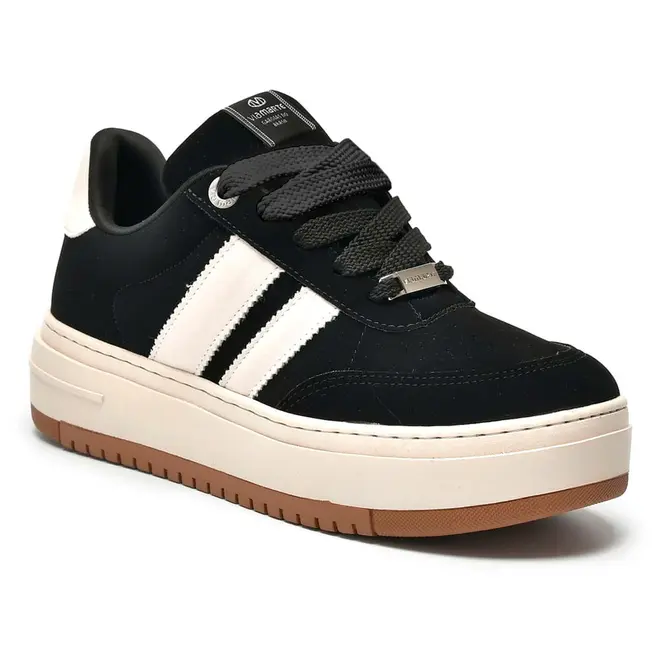 Tênis Casual Feminino Via Marte Preto 233-004-06