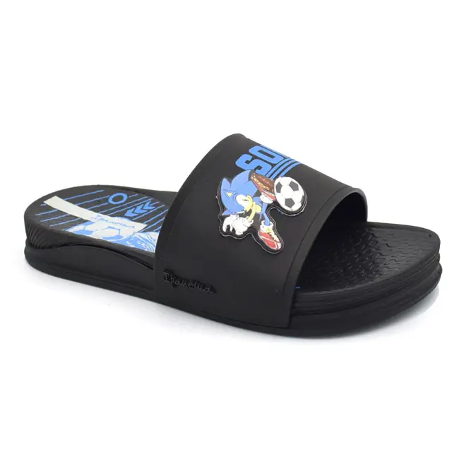 Chinelo Slide de Menino Ipanema Sonic Player no 25 ao 34 Preto 27534