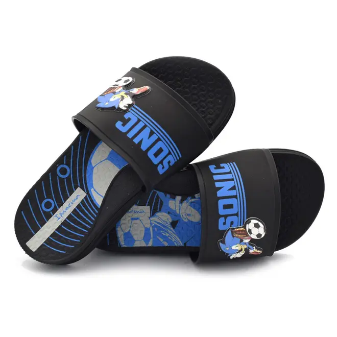 Chinelo Slide de Menino Ipanema Sonic Player no 25 ao 34 Preto 27534