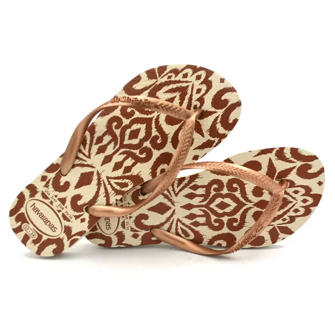 Chinelo Feminino Havaianas Slim Classy Essence Bege 4150465