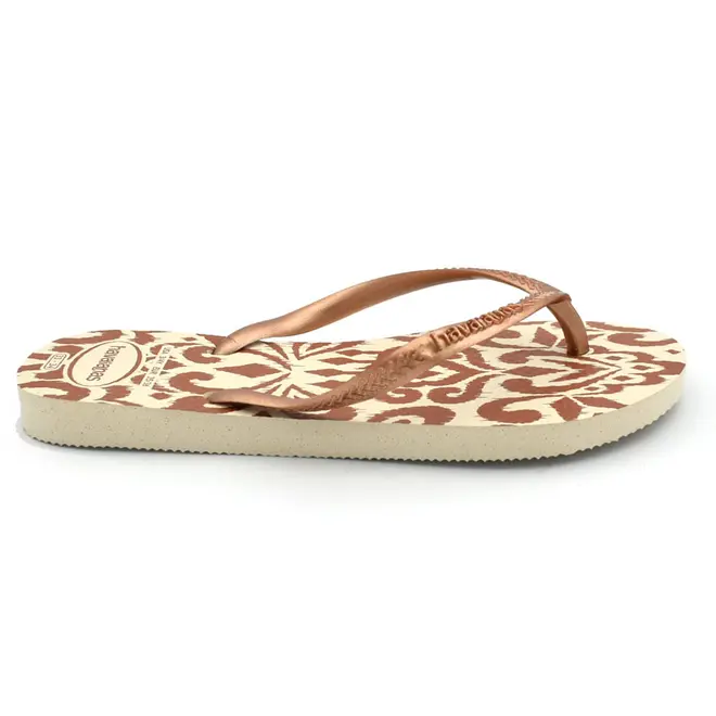 Chinelo Feminino Havaianas Slim Classy Essence Bege 4150465