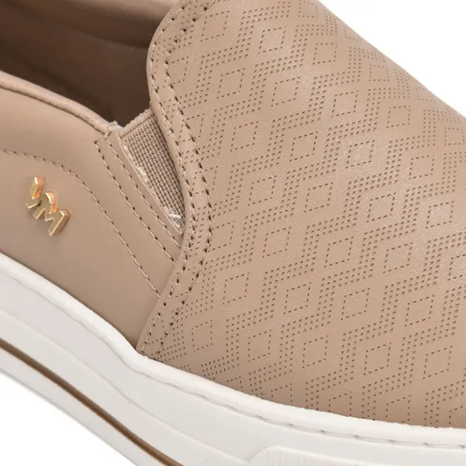 Tênis Slip On Feminino Via Marte Bege 027-007-06