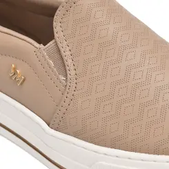 Tênis Slip On Feminino Via Marte Bege 027-007-06