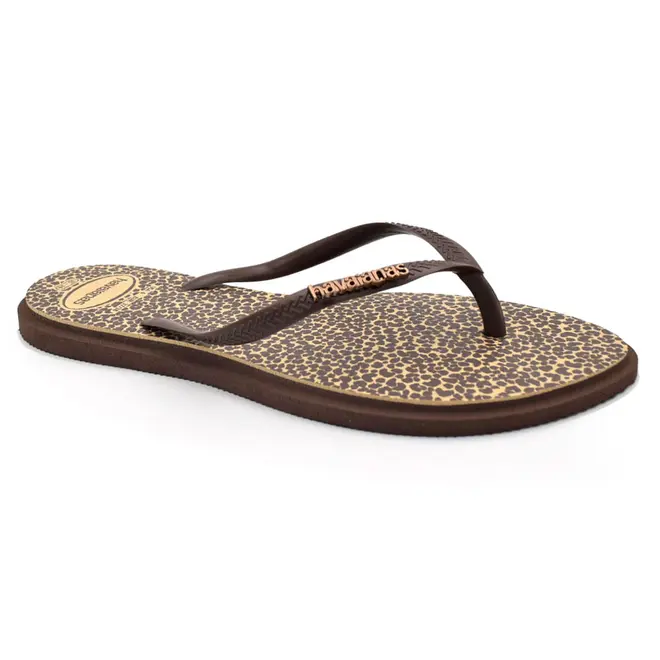 Chinelo Feminino Havaianas Slim Point Trendy Marrom 4150724