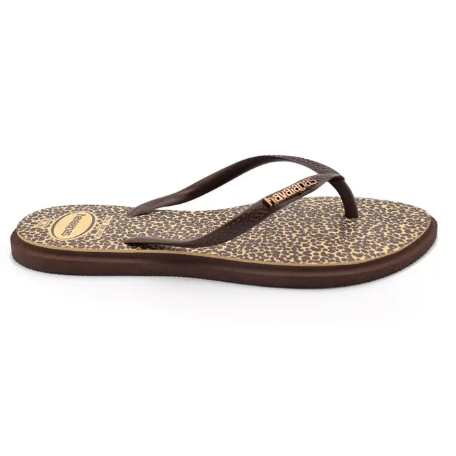 Chinelo Feminino Havaianas Slim Point Trendy Marrom 4150724