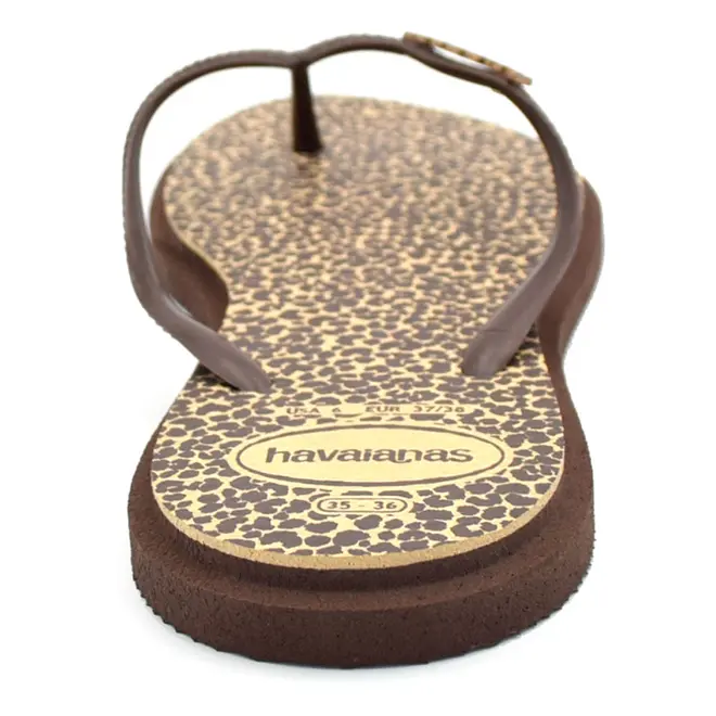Chinelo Feminino Havaianas Slim Point Trendy Marrom 4150724