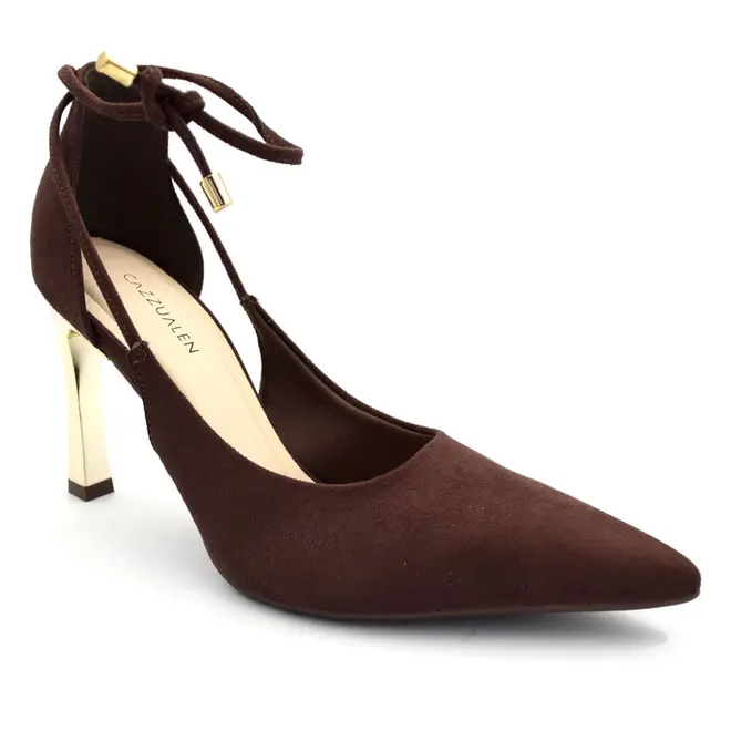 Scarpin de Salto Feminino Cazzualen Marrom T9442-224