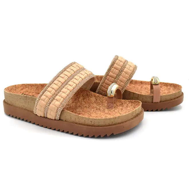 Papete Feminina Moleca Bege 5500.324.31937