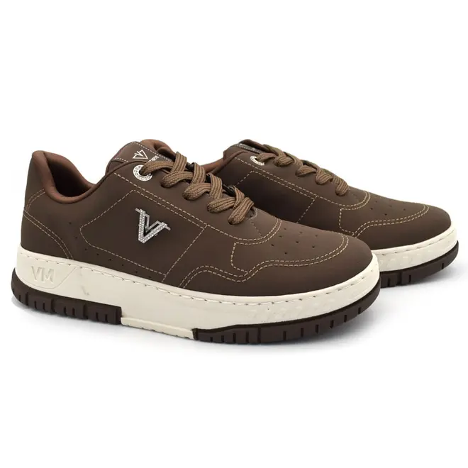 Tênis Casual Feminino Via Marte Marrom 219-011-12
