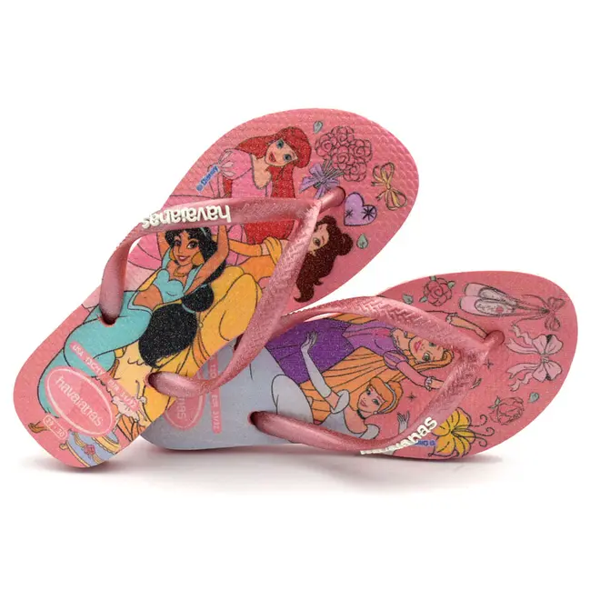 Chinelo Havaianas Kids Slim Princesas Rosa 4123328