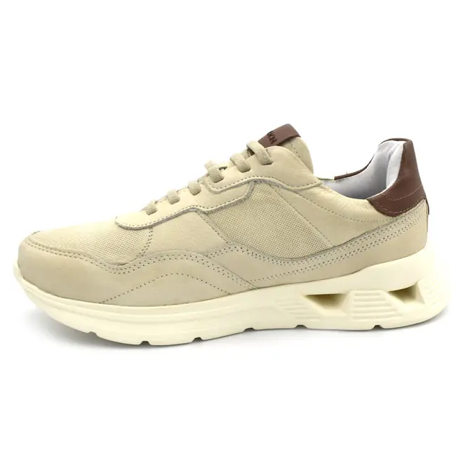 Tênis de Couro Masculino Ferracini Speed Creme 8352