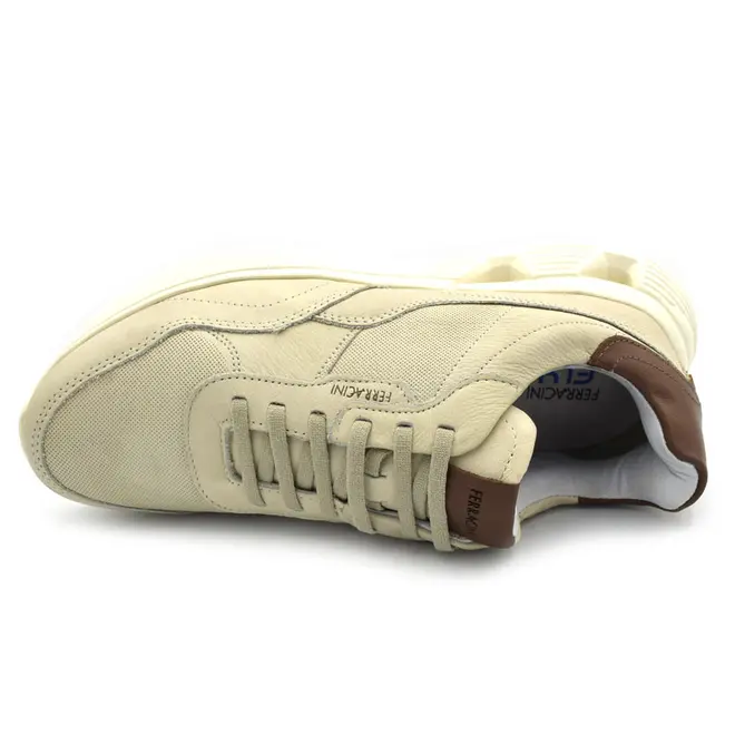 Tênis de Couro Masculino Ferracini Speed Creme 8352
