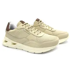 Tênis de Couro Masculino Ferracini Speed Creme 8352