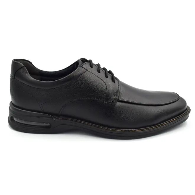 Sapato Social de Couro Democrata Air Magnun Preto 593101