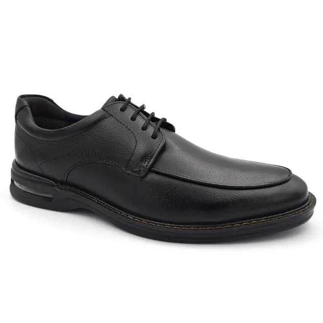 Sapato Social de Couro Democrata Air Magnun Preto 593101