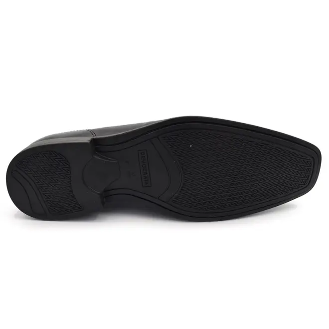 Sapato Social de Couro Masculino Democrata Unique Preto 646102