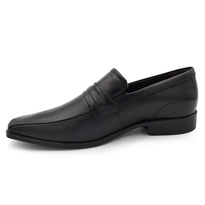 Sapato Social de Couro Masculino Democrata Unique Preto 646102