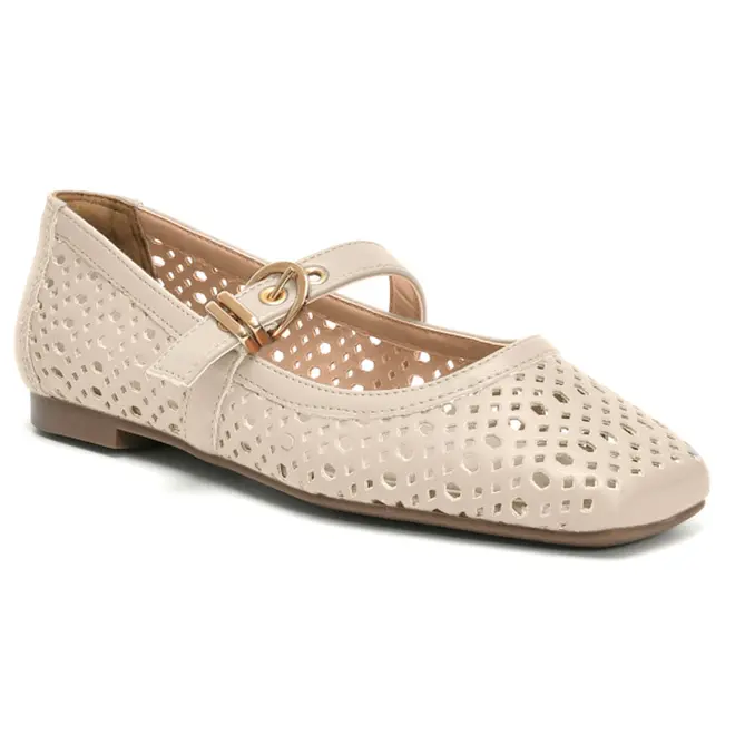 Sapatilha Mary Jane Feminina Via Marte Off White 048-015-01 NP