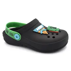 Babuche de Menino Minecraft Brave do 26 ao 33 Preto 23557