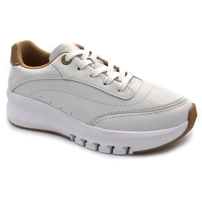Tênis de Couro Feminino Ramarim Total Comfort Branco 2677101