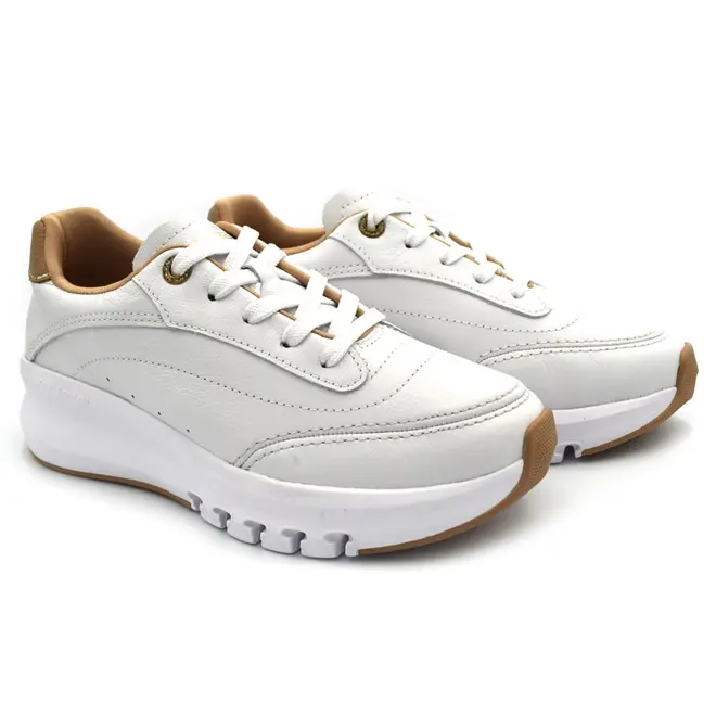 Tênis de Couro Feminino Ramarim Total Comfort Branco 2677101