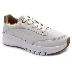 Tênis de Couro Feminino Ramarim Total Comfort Branco 2677101