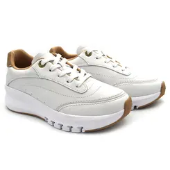 Tênis de Couro Feminino Ramarim Total Comfort Branco 2677101