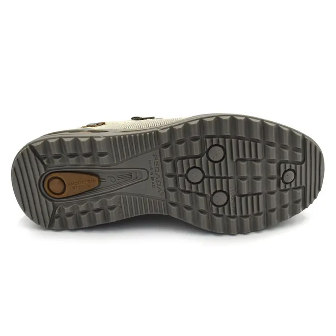 Sapatênis de Couro Masculino Pegada Cinza 111801