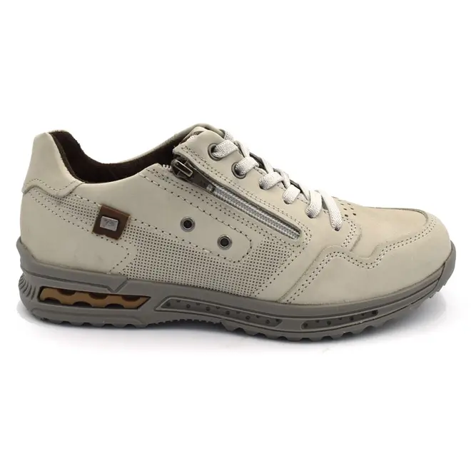 Sapatênis de Couro Masculino Pegada Cinza 111801
