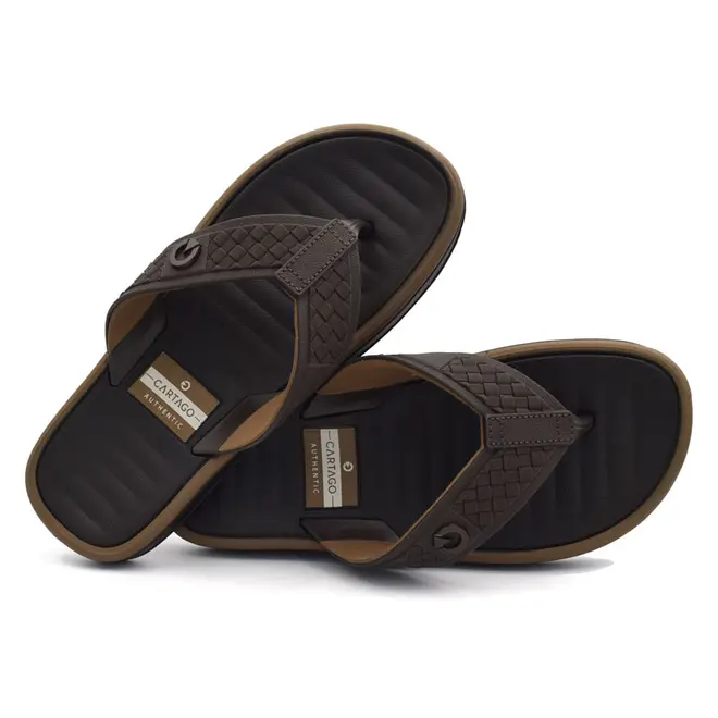 Chinelo Masculino Cartago Coimbra III Marrom 12654