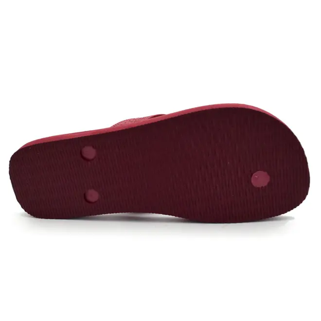 Chinelo Feminino Havaianas Top Logo Metalizado Bordô 4127244