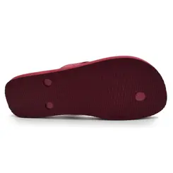 Chinelo Feminino Havaianas Top Logo Metalizado Bordô 4127244
