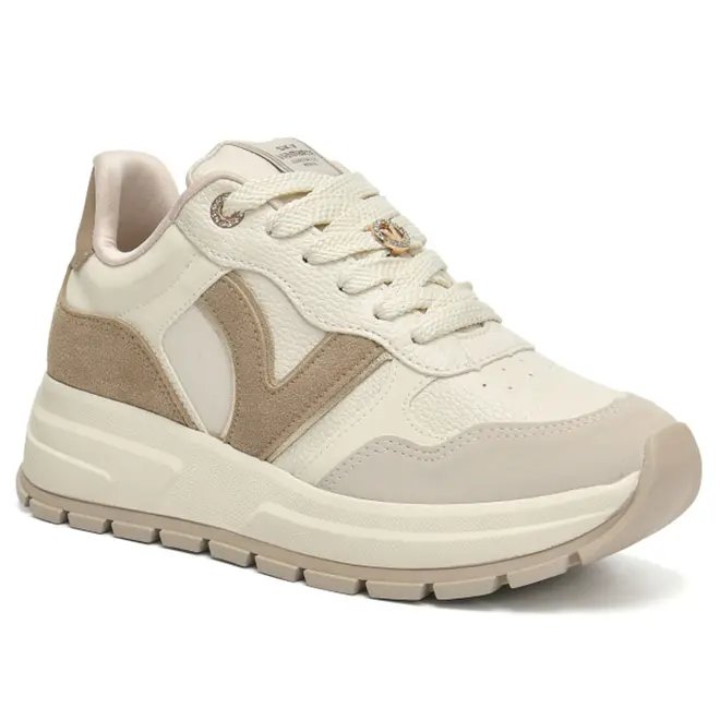 Tênis Casual Feminino Via Marte Creme 242-019-10