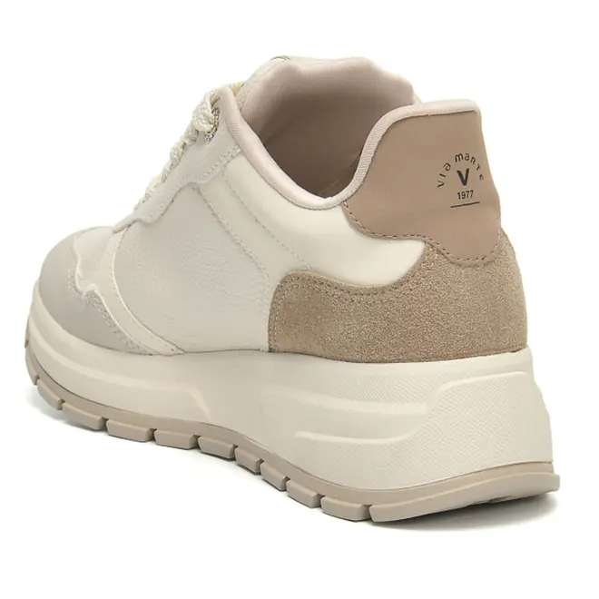 Tênis Casual Feminino Via Marte Creme 242-019-10
