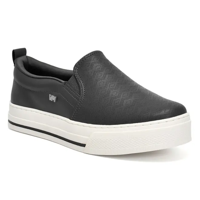 Tênis Slip On Feminino Via Marte Preto 027-007-06